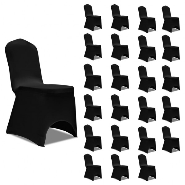 Funda de silla elástica 24 unidades negro D