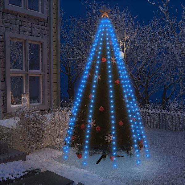 Rede de luz para árvore de natal 300 LEDs azul 300 cm D