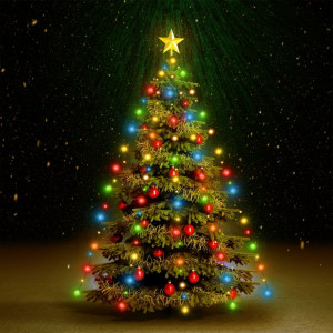 Red de luces de árbol de Navidad 180 LEDs de colores 180 cm D