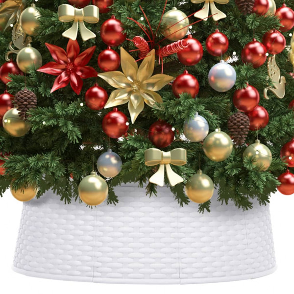 Falda del árbol de Navidad blanca Ø65x19.5 cm D