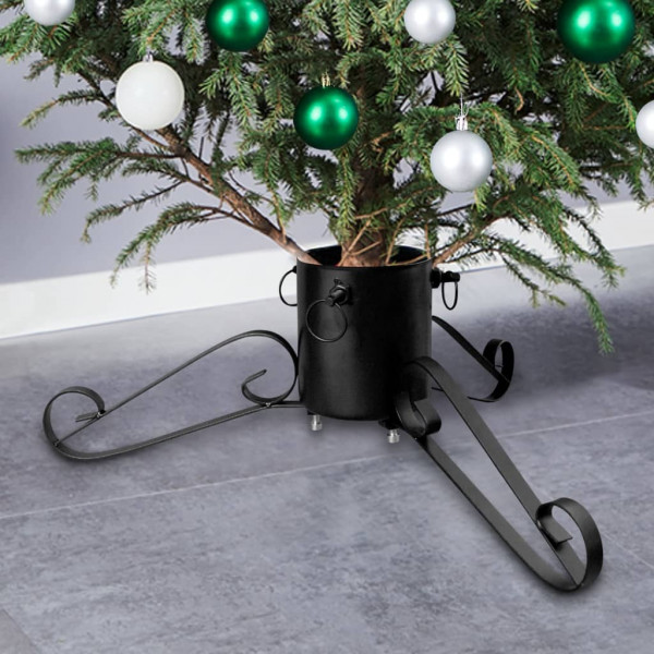 Soporte para árbol de Navidad negro 58x58x21 cm D