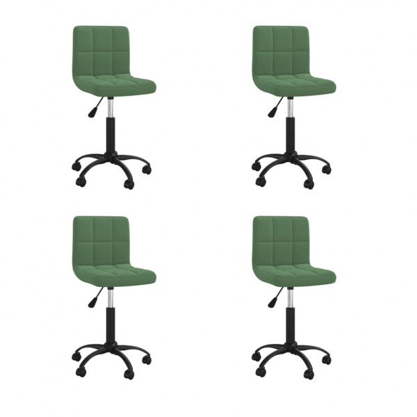 Sillas de comedor giratorias 4 unidades terciopelo verde oscuro Sillas de comedor giratorias 4 unidades terciopelo verde oscuro D