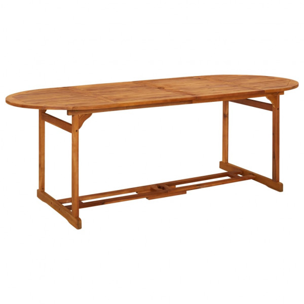 Mesa de jantar jardim 220x90x75 cm madeira maciça de acacia D