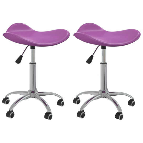 Sillas de comedor giratorias 2 unidades cuero sintético morado Sillas de comedor giratorias 2 unidades cuero sintético morado D