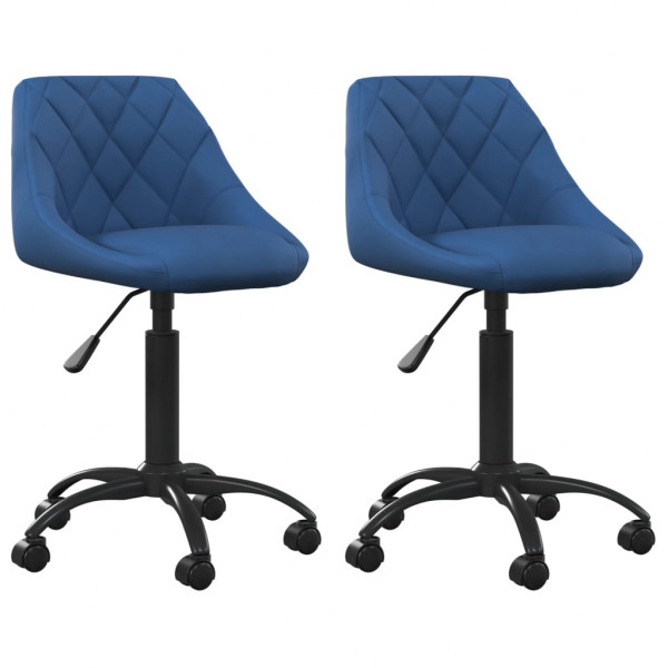 Sillas de comedor giratorias 2 unidades terciopelo azul Sillas de comedor giratorias 2 unidades terciopelo azul D