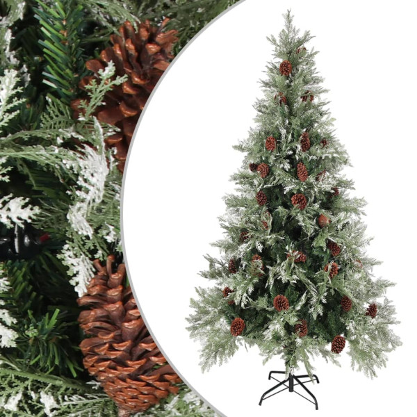 Árvore de Natal com pinheiro verde e branco PVC e PE 225 cm D