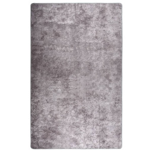 Alfombra lavable antideslizante gris 160x230 cm D