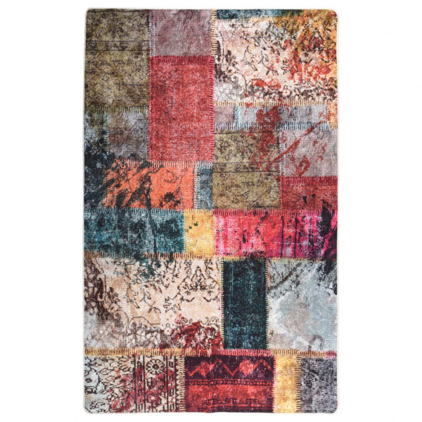 Tapete lavável patchwork antiderrapante multicolor 160x230 cm D