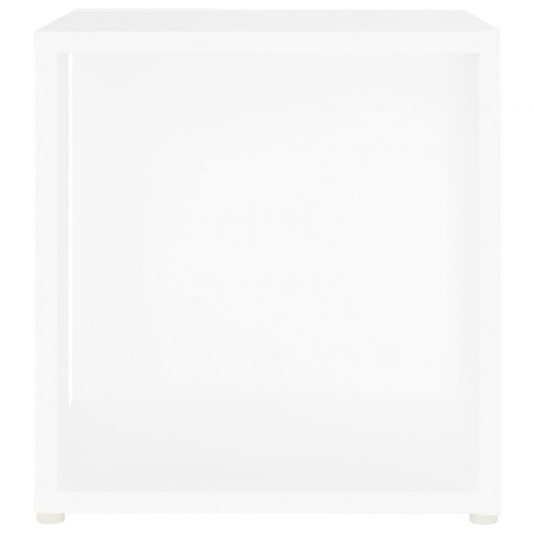 Mesa auxiliar de madera contrachapada blanco 33x33x34.5 cm M 5