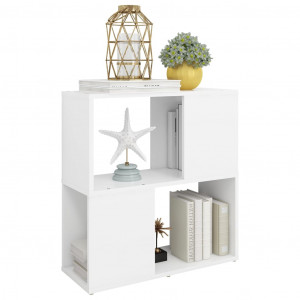 Prateleira livraria madeira de contraplacado branco 60x24x63 cm D