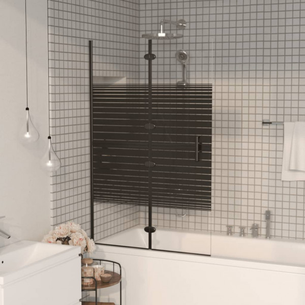 Mampara de ducha plegable ESG negro 80x140 cm D