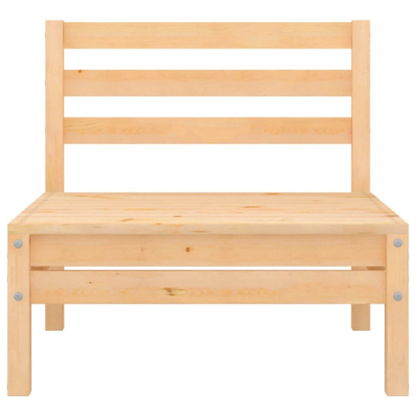 Sofá central de jardín madera de pino maciza