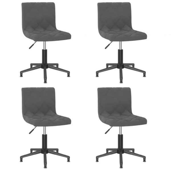 Sillas de comedor giratorias 4 unidades terciopelo gris oscuro Sillas de comedor giratorias 4 unidades terciopelo gris oscuro D