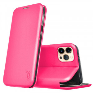 Fundação COOL Flip Cover para iPhone 13 Pro Max Elegância Fucsia D