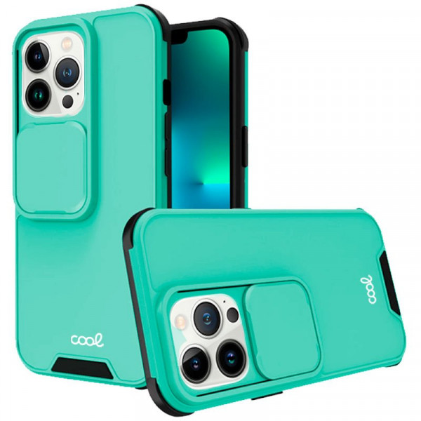 Carcaça COOL para iPhone 13 Pro câmera dura Mint D