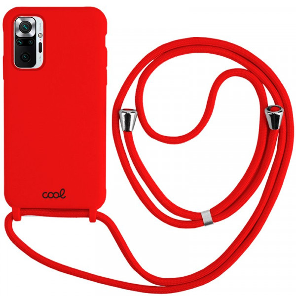 Carcaça COOL para Xiaomi Pocophone Redmi Note 10 / Note 10s Cordão liso vermelho D