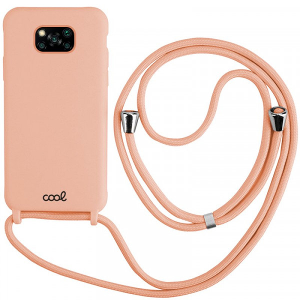 Carcasa COOL para Xiaomi Pocophone X3 / X3 Pro Cordón Liso Rosa D