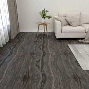 Tarimas de suelo autoadhesivas 20 uds PVC 1.86 m² gris oscuro D