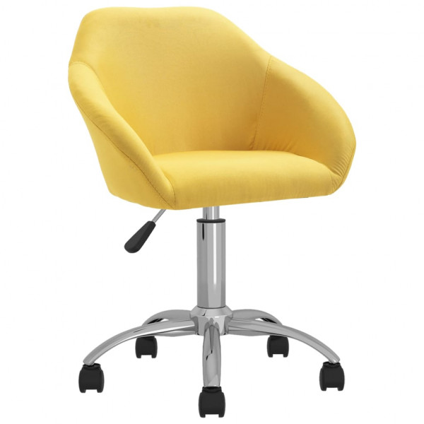 Silla de comedor giratoria tela amarillo Silla de comedor giratoria tela amarillo D