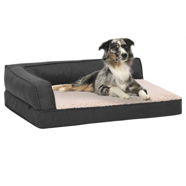 Colchón para cama de perro ergonómico gris oscuro 75x53 cm D