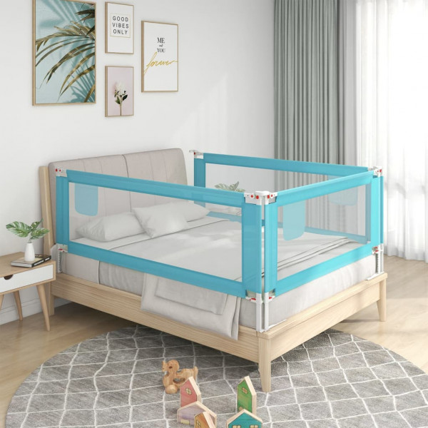 Barandilla de seguridad cama de niño azul tela 120x25 cm D