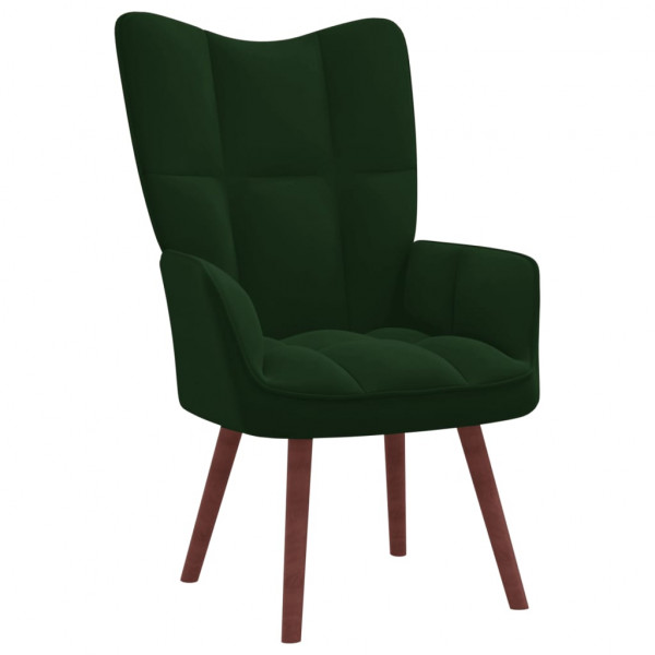 Assento relaxante de veludo verde escuro D