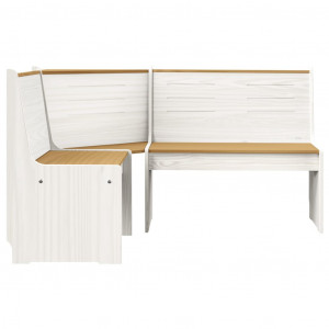 Banco de esquina madera maciza de pino marrón miel 151 cm H