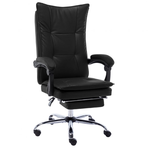 Cadeira de escritório de couro sintético preto D