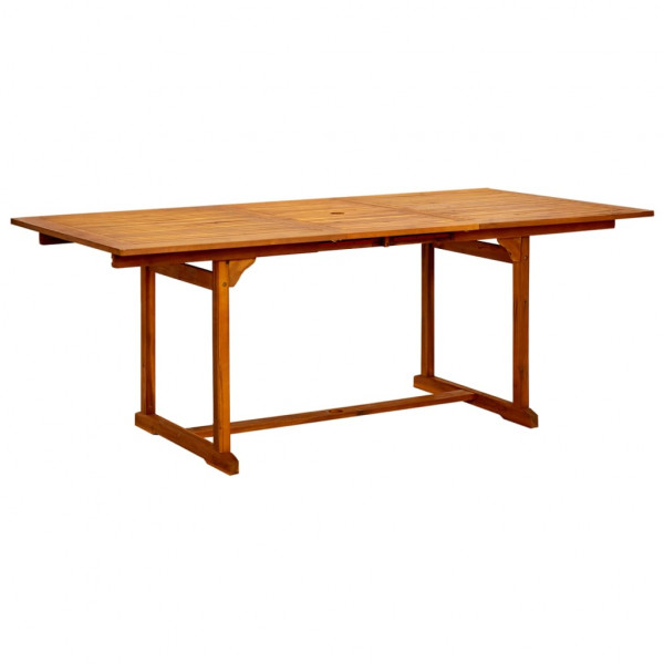 Mesa de jantar jardim madeira maciça acacia (150-200)x100x75cm D