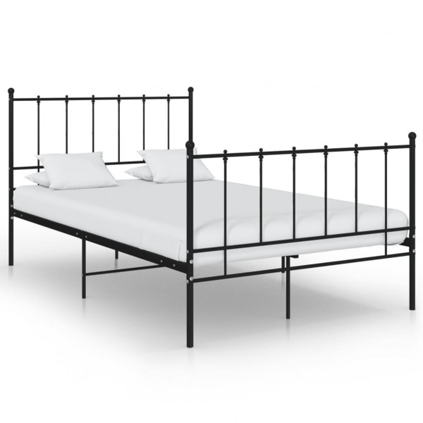 Estrutura de cama de metal preto 120x200 cm D