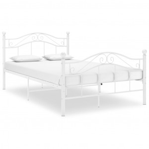 Estrutura de cama de metal branco 120x200 cm D