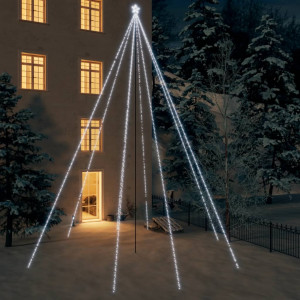 Luzes árvore de Natal interior/exterior 1300 LED branco frio 8 m D