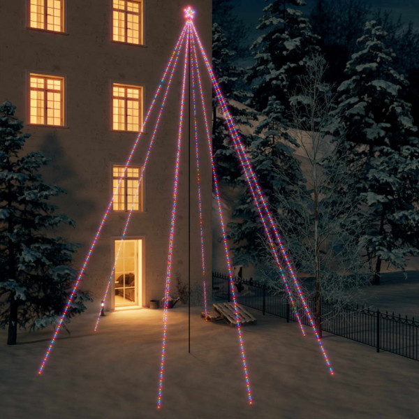 Luces árbol Navidad interior/exterior 1300 LED colores 8 m D