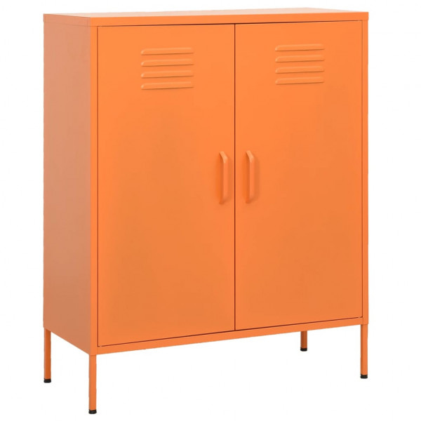 Armário de armazenamento em aço laranja 80x35x101,5 cm D