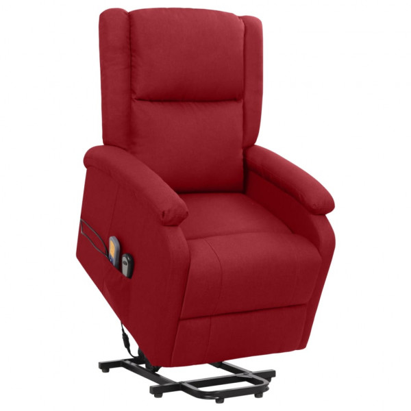 Assento de massagem elevável tecido vermelho vermelho D