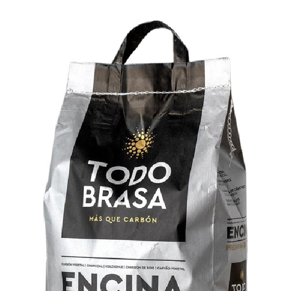Carbón de encina Todobrasa. Bolsa de 4 KG.  Pack 5 UDS. M 2