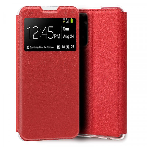 Fundação COOL Flip Cover para Xiaomi Redmi Note 11 Pro / Note 11 Pro 5G / Poco X4 Pro 5G Liso Vermelho D
