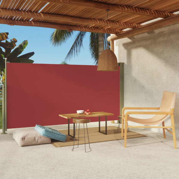 Toldo lateral retrátil de jardim vermelho 160x300 cm D