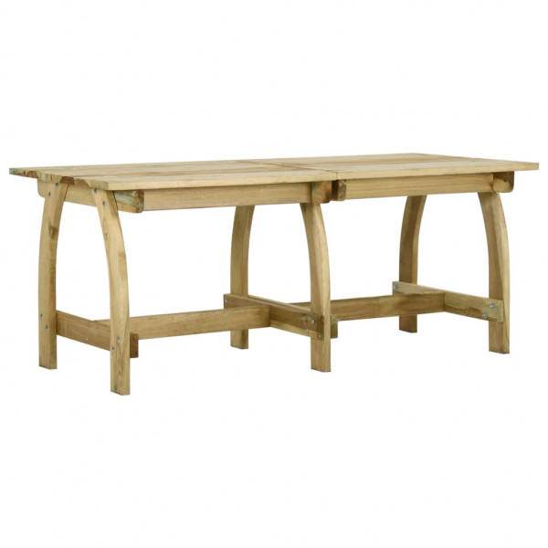 Mesa de jardim em madeira de pinho impregnada 220x74x75 cm D
