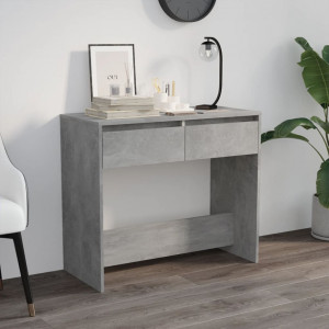 Mesa consola madera contrachapada gris hormigón 89x41x76.5 cm D