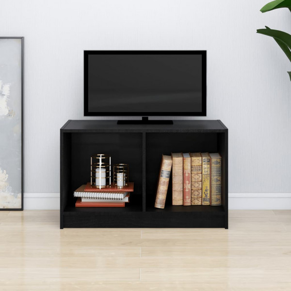 Móvel TV em madeira maciça de pinho preto 70x33x42 cm D