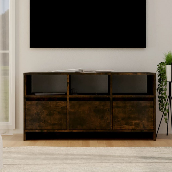 Mueble de TV madera de ingeniería roble ahumado 102x37.5x52.5cm D