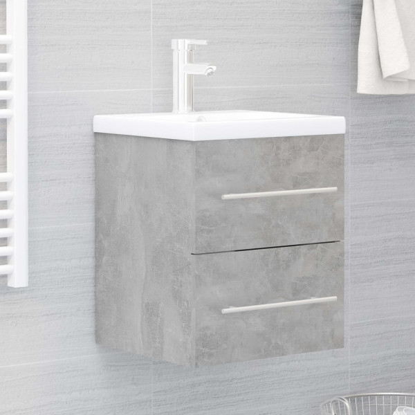 Mueble con lavabo madera de ingeniería gris hormigón D