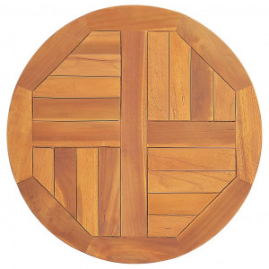 Superficie de mesa redonda madera maciza de teca 2.5 cm 50 cm D