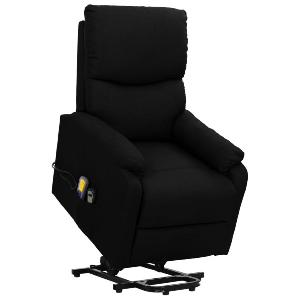 Assento de massagem elevável de tecido preto D