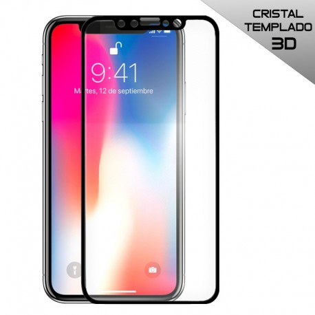 Protector Pantalla Cristal Templado iPhone X / iPhone XS / iPhone 11 Pro (FULL 3D Negro) D