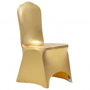 Fundas de silla elásticas 25 unidades doradas D