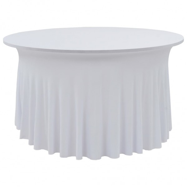 Capas de mesa elásticas 2 peças com saia 150x74 cm branco D