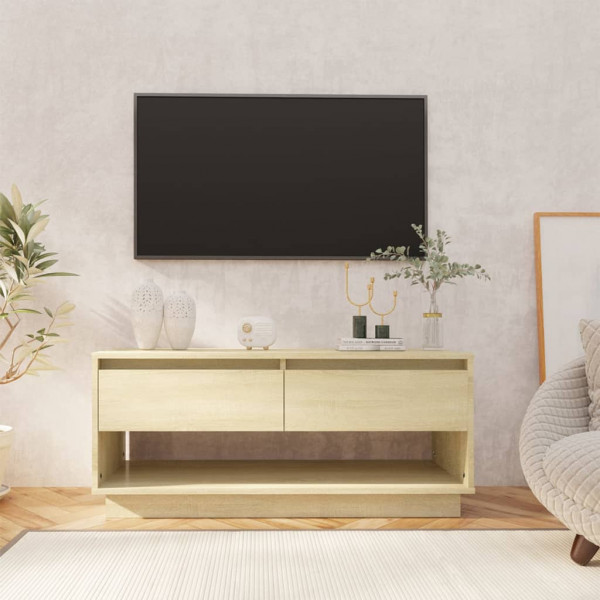 Mueble para TV madera contrachapada roble Sonoma 102x41x44 cm D
