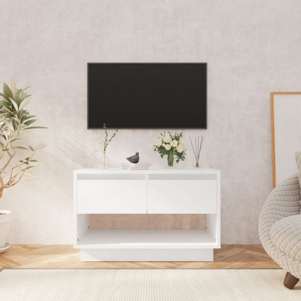 Mueble para TV de aglomerado blanco 70x41x44 cm D